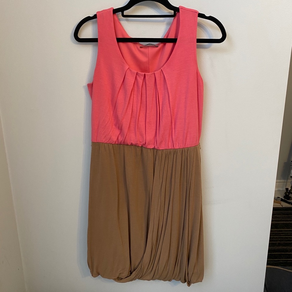 SMART SET Pink & Tan Dress 👗 - Picture 2 of 3